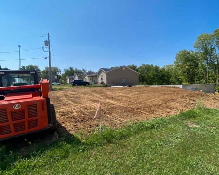 A land area that has been leveled